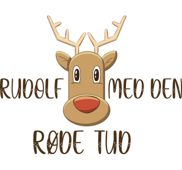 Rudolph den rødnæsede rensdyr juleskjorte - TenStickers