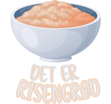 Det er risengrød juleskjorte - TenStickers