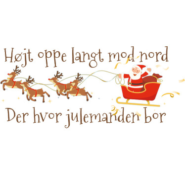 Langt mod nord, hvor julemanden bor juletrøje - TenStickers
