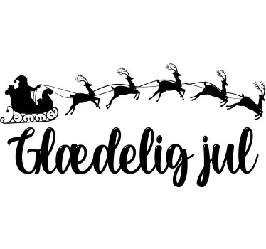 Julemanden i sin slæde-juleskjorte - TenStickers