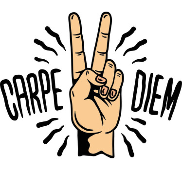 Carpe diem paz mano camiseta personalizada - TenVinilo