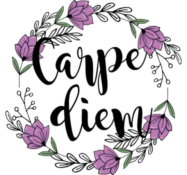 Camiseta personalizada carpe diem floral pattern - TenVinilo