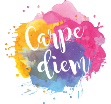 Colorida ilustración de carpe diem camiseta personalizada - TenVinilo