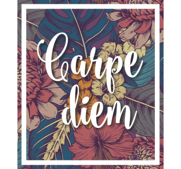 Carpe diem barevné čtvercové vlastní tričko - TenStickers