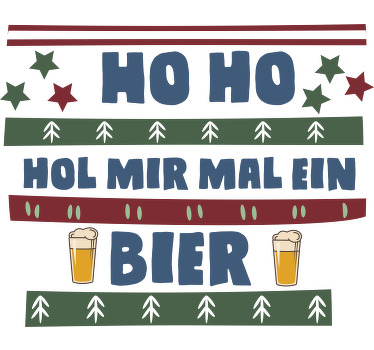 Weihnachts T Shirt Pullover-design mit bring mir ein bier - TenStickers