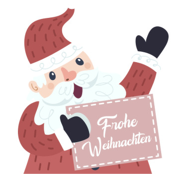 Weihnachts T Shirt Winkender weihnachtsmann mit weißem text - TenStickers