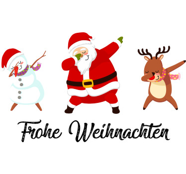Weihnacht T Shirt schneemann, weihnachtsmann und rentier - TenStickers