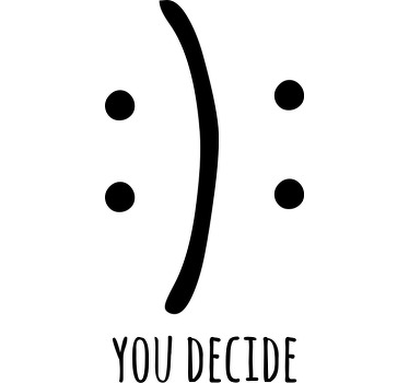 Veselé nebo smutné vlastní tričko - TenStickers