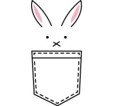 Zajíček v kapse vlastní tričko - TenStickers