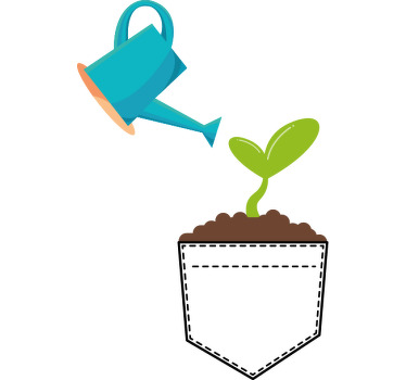 Regando plantas bolsillo camiseta personalizada - TenVinilo