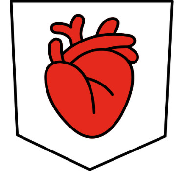 Tričko s minimální kapsou srdce - TenStickers