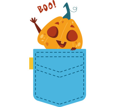 Pumpkin pocket boo kids t-shirt - TenStickers