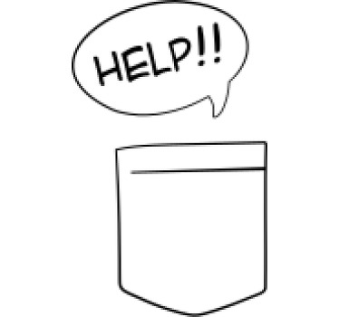 Hjälp från fickan anpassad t-shirt - Tenstickers