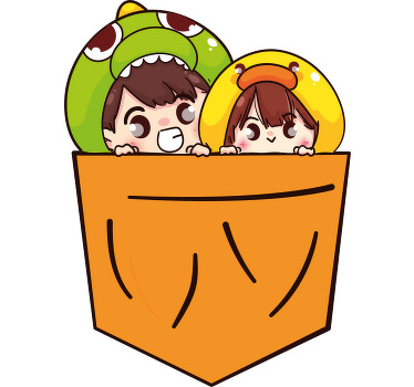 Anime japonés en el bolsillo camiseta personalizada - TenVinilo