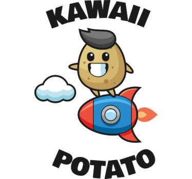 Söt potatisdesign anpassad t-shirt - Tenstickers