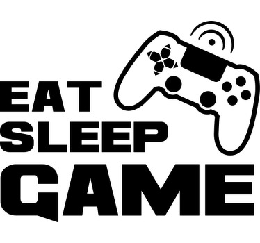 수면 게임 디자인 맞춤 티셔츠를 먹다 - TenStickers