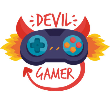 Majica po meri devil gamer controller - TenStickers