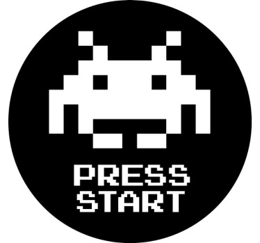 T-shirt pixel appuyez sur démarrer - TenStickers