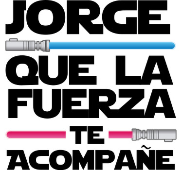 Camisetas con nombre Que la fuerza esté con usted - TenVinilo