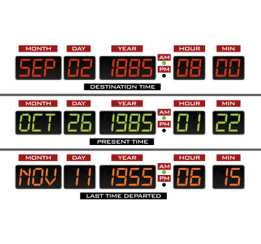 Circuitos de tiempo muestran bttf camiseta personalizada - TenVinilo