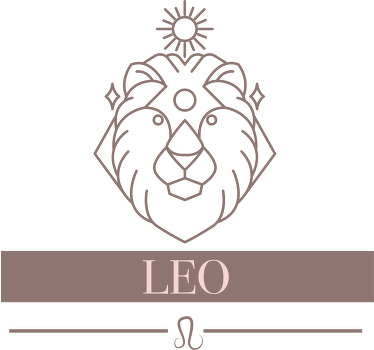 Aslan pembe kart burç tasarımı özel tişört - TenStickers