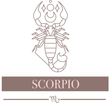 Akrep pembe kart burç özel tişört - TenStickers