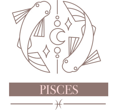 Fisk pink kort stjernetegn design brugerdefineret t-shirt - TenStickers