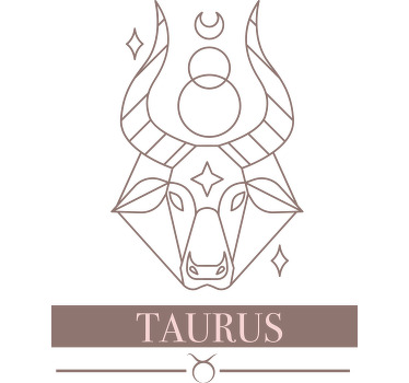 Boğa burcu pembe kart zodyak özel tişört - TenStickers