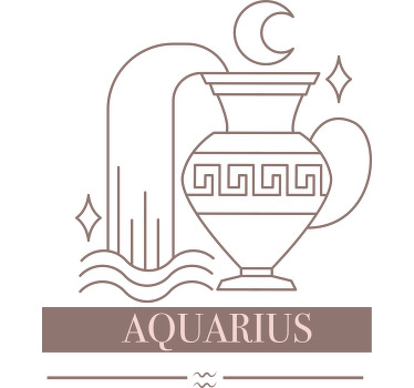 Vodnář růžové karty znamení design vlastní tričko - TenStickers