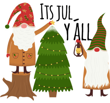 Its jul y ́all with nisser juleskjorte - TenStickers
