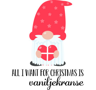 Alt jeg ønsker mig til jul er vaniljekranse skjorte - TenStickers