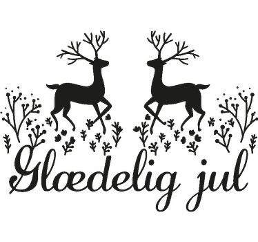 Glædelig jul rød rensdyr juleskjorte - TenStickers