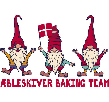 Nisse bagehold æbleskiver juleskjorte - TenStickers