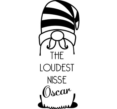 Tilpasses navn højest nisse T-shirts med navn - TenStickers