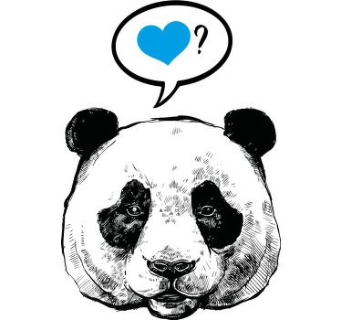 Flört eden pandanın çift tişörtleri - TenStickers