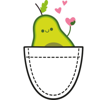 Dětské tričko s avokádem v kapse - TenStickers