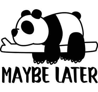 Maybe Later Panda Kids t-shirt - TenStickers