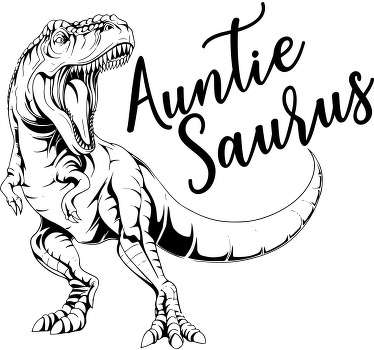 'Auntie Saurus' custom t-shirt - TenStickers