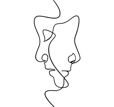 Lineart conexion anpassad t-shirt - Tenstickers