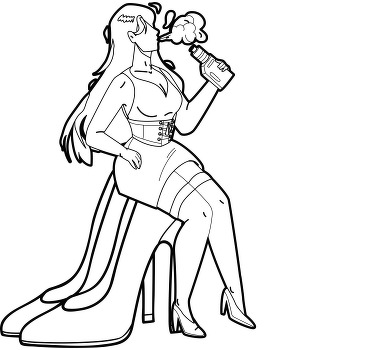 Woman on high heel custom t-shirt - TenStickers