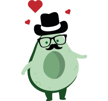 Søte tegneserie avokadoer i kjærlighet t-skjorte par - Tenstickers