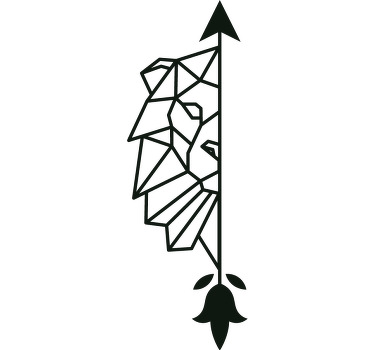 Camisetas parejas Leones geométricos de arte lineal - TenVinilo