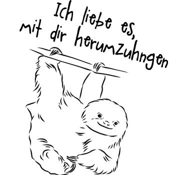 Pärchen T Shirts Süße faultiere verliebt in phrase - TenStickers