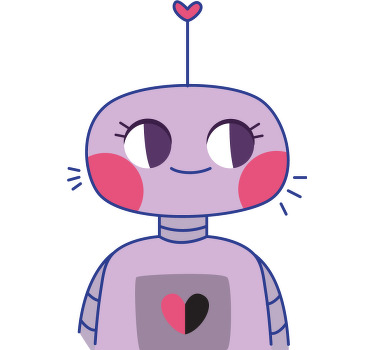 Two cute robots in love Couple t shirts - TenStickers