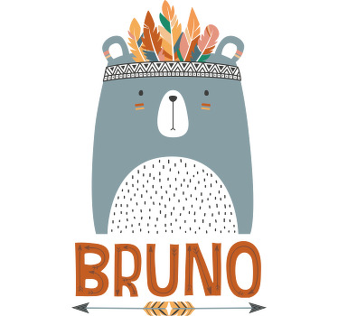 Blå björn med anpassningsbara namnt-shirts - Tenstickers