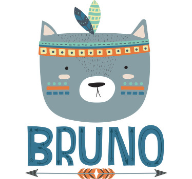 Blå nordisk katt med navn som kan tilpasses T-skjorter med navn - Tenstickers