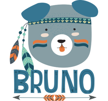 cão nórdico azul com o nome t-shirtscom o nome - TenStickers