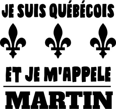 Drôle -je viens du québec t-shirts avec nom - TenStickers