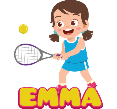 T-shirt enfant joueur de tennis avec nom - TenStickers