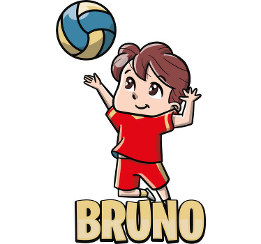 Camisetas con nombre Jugador de voleibol infantil - TenVinilo